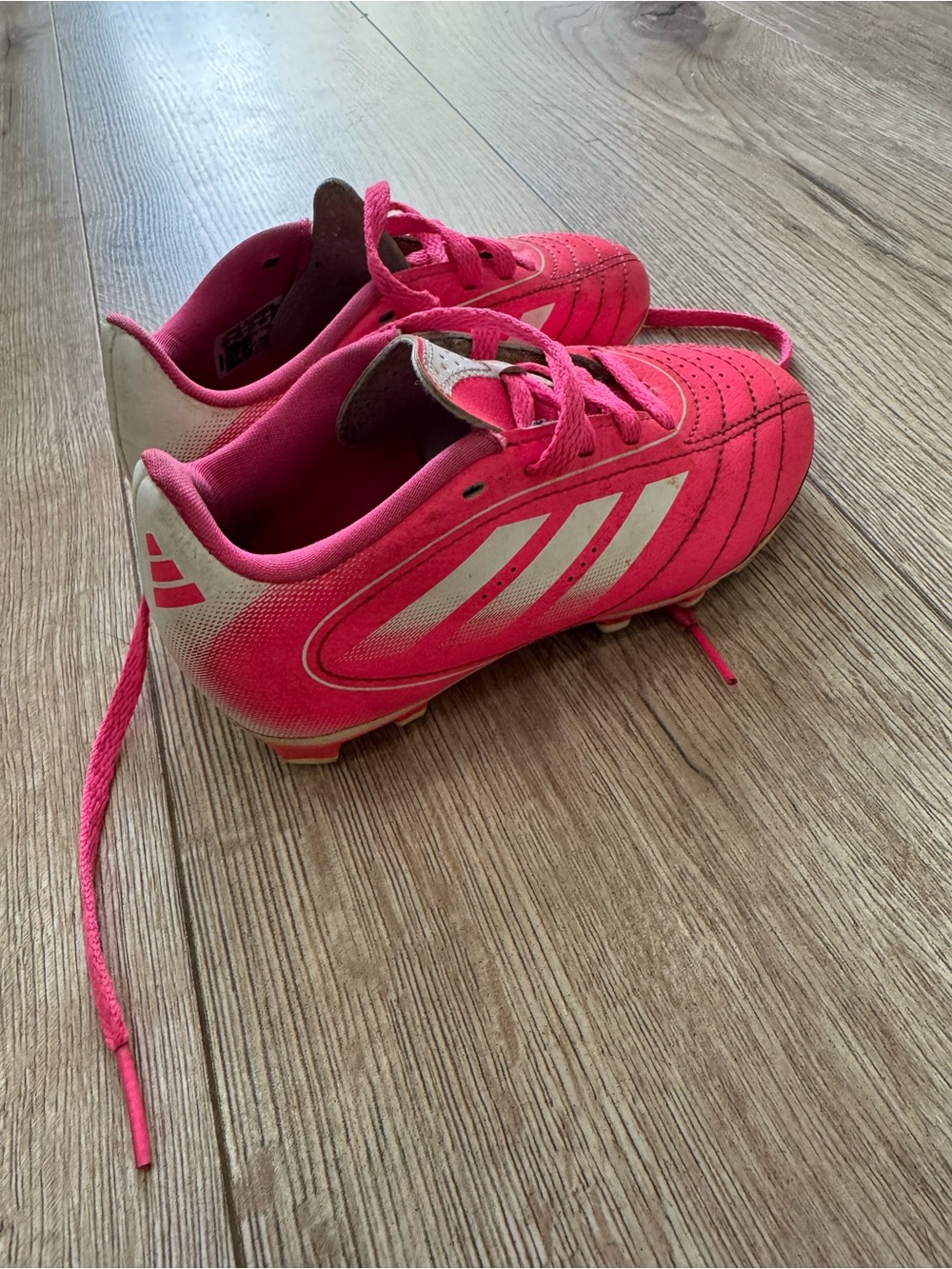 adidas youth Hot Pink Soccer Cleats